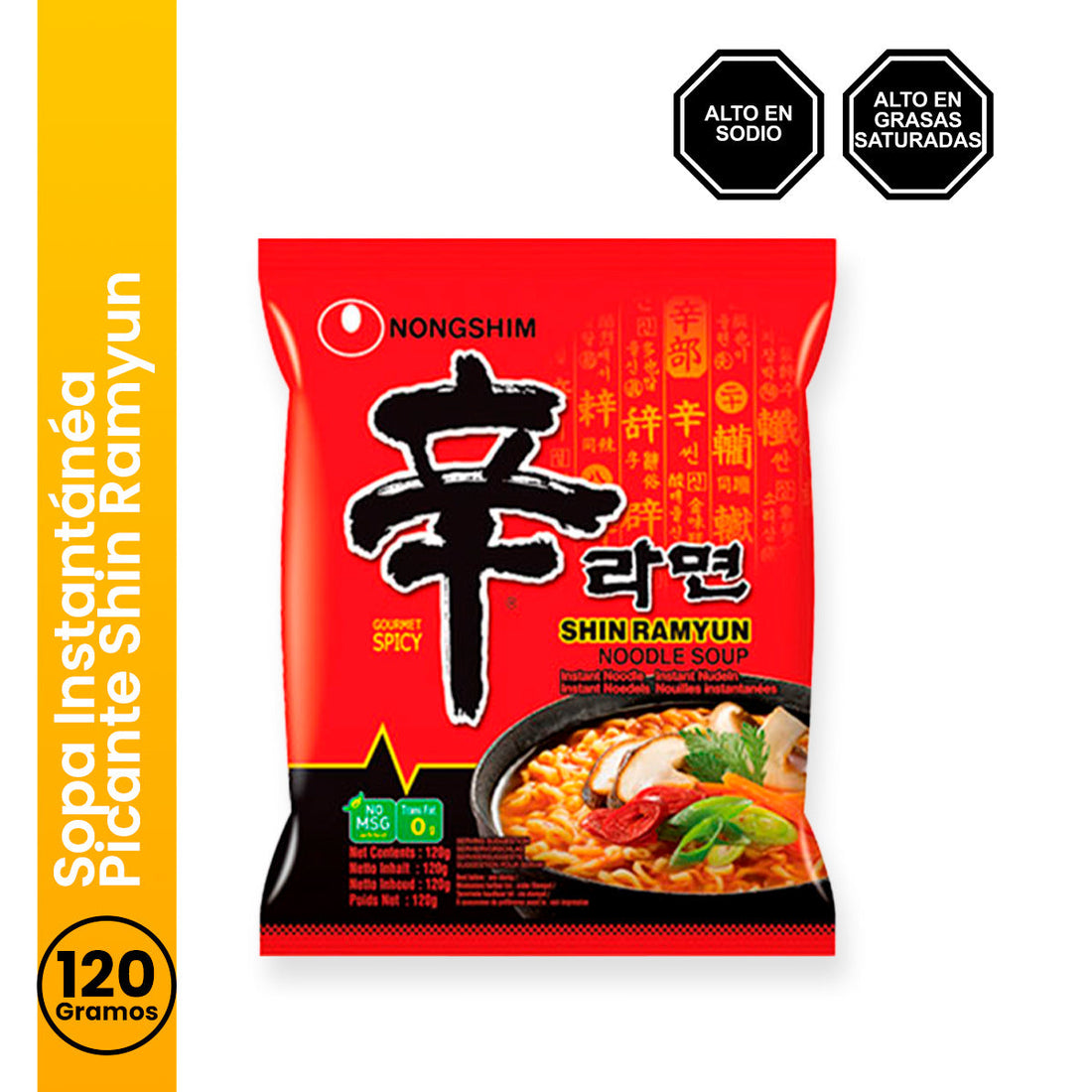 Sopa Instantánéa Picante Shin Ramyun 120gr