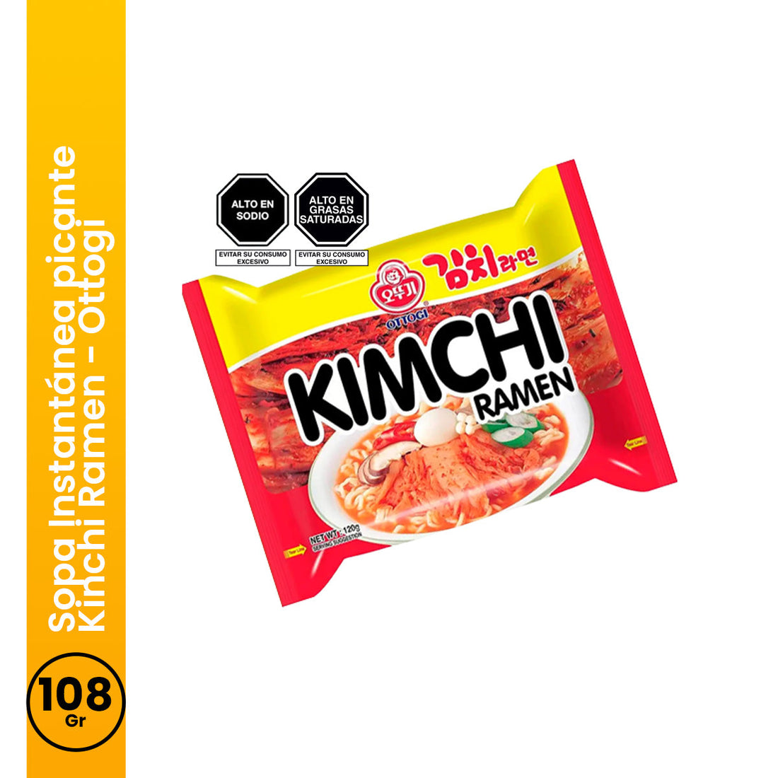 Sopa Instantánea picante Kinchi Ramen 120gr Ottogi