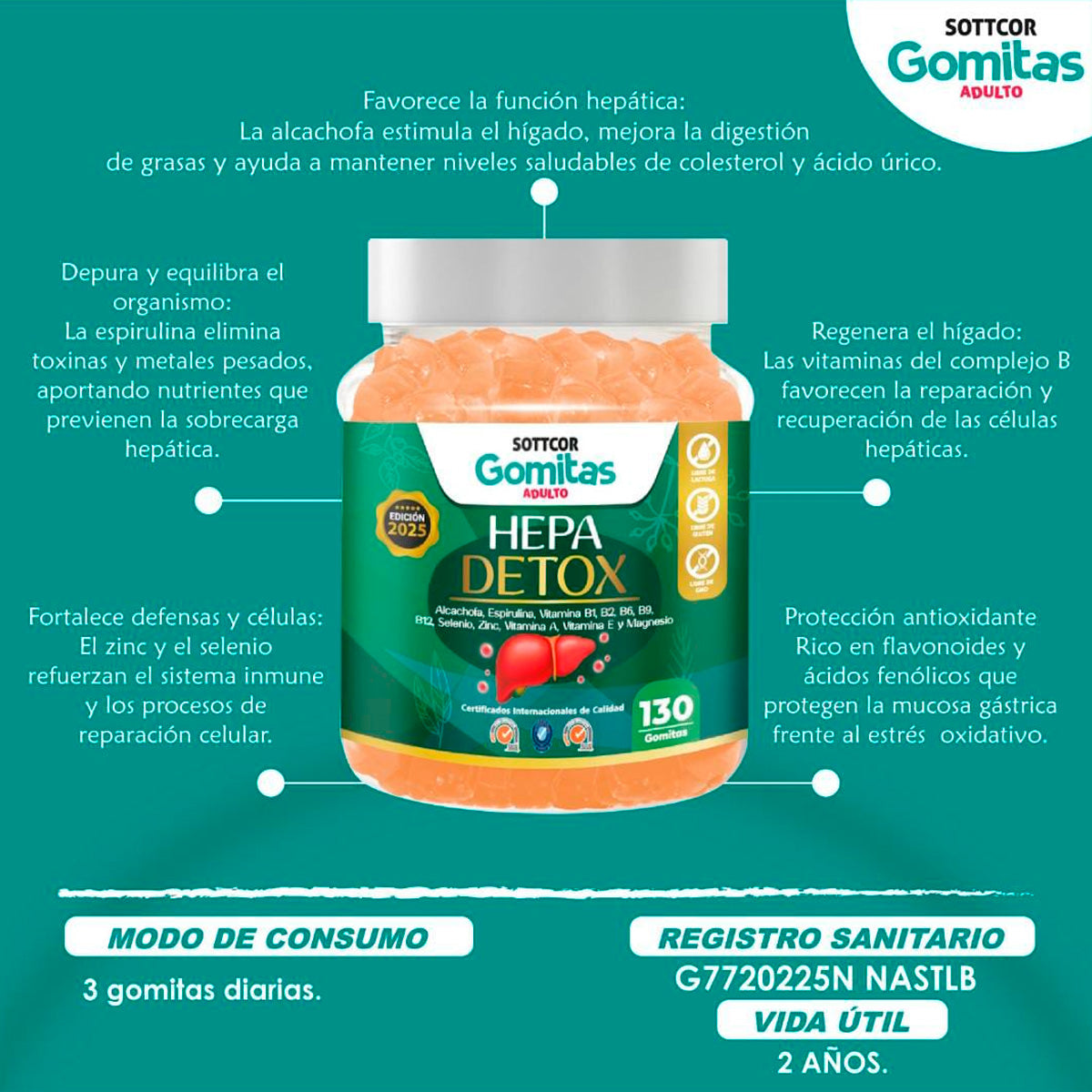 Sottcor Gomitas Adulto HEPA DETOX