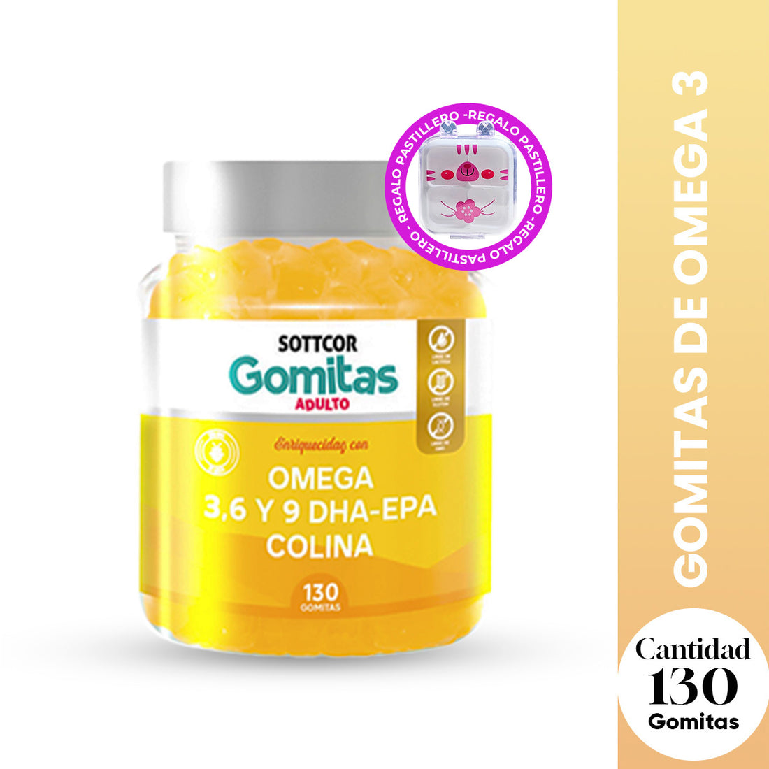 GOMITAS DE OMEGA 3 - ADULTOS + REGALO PORTA GOMITAS