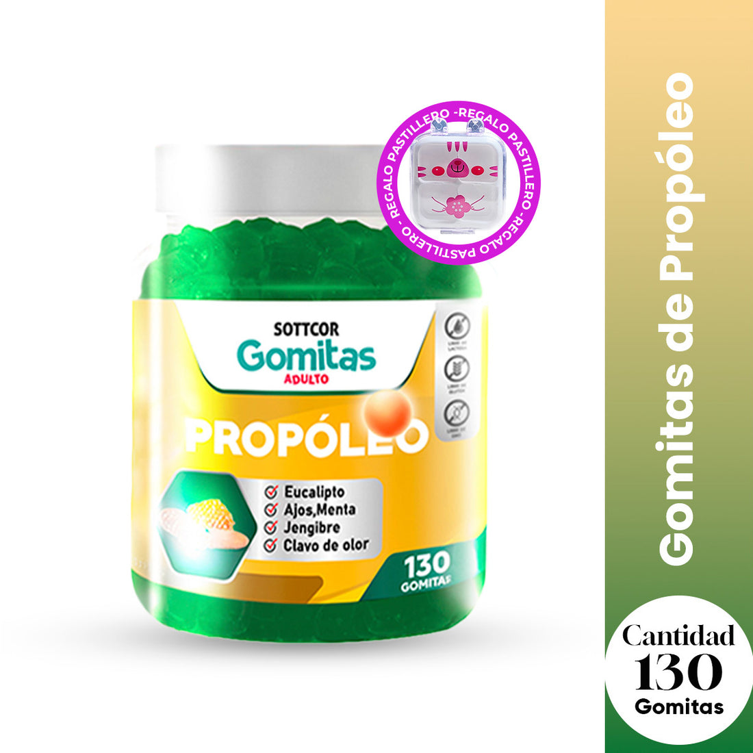GOMITAS DE PROPOLIO - SOTTCOR + REGALO PORTA GOMITAS