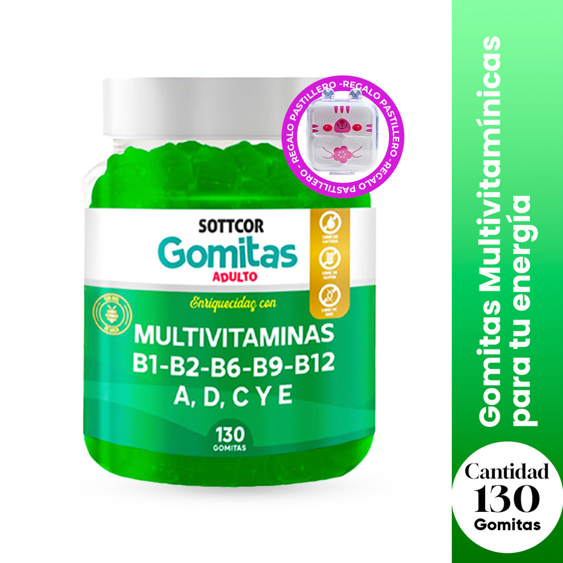 GOMITAS MULTIVITAMINAS - SOTTCOR + REGALO PORTA GOMITAS