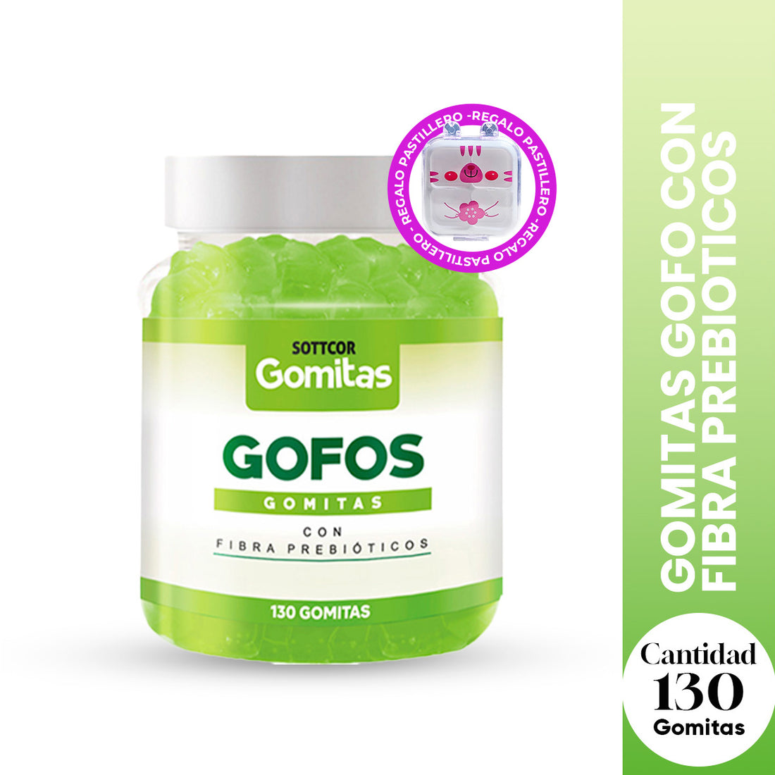 GOMITAS GOFO CON FIBRA PREBIOTICOS  - SOTTCOR + REGALO PORTA GOMITAS