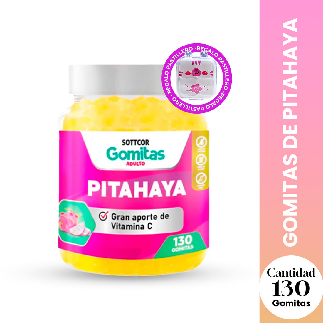 GOMITAS DE PITAHAYA - SOTTCOR + REGALO PORTA GOMITAS