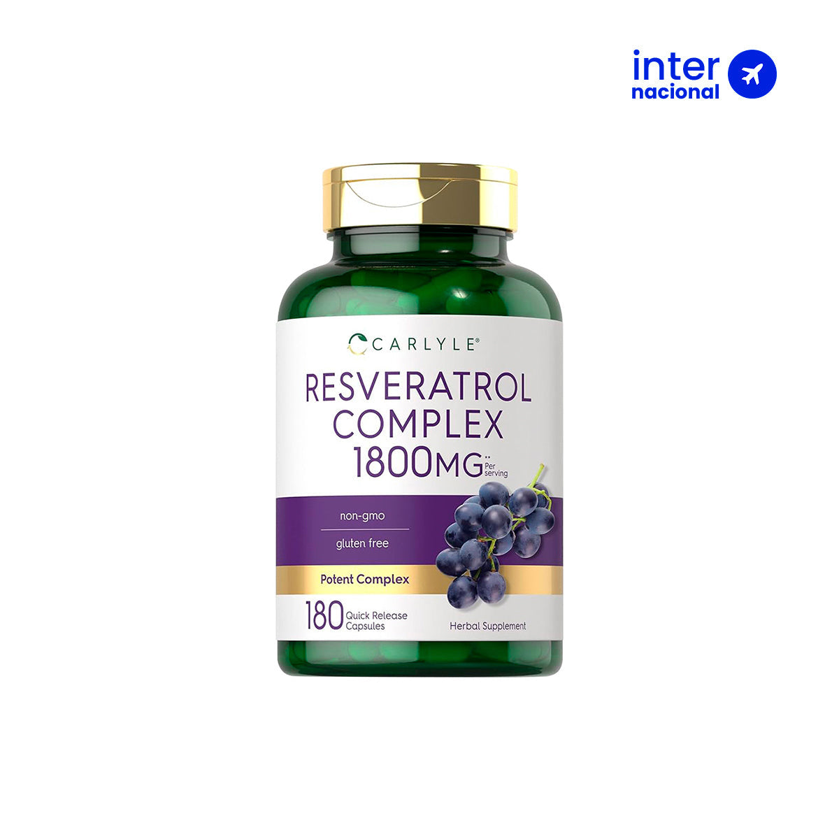 Suplemento de resveratrol 1800 mg - Carlyle