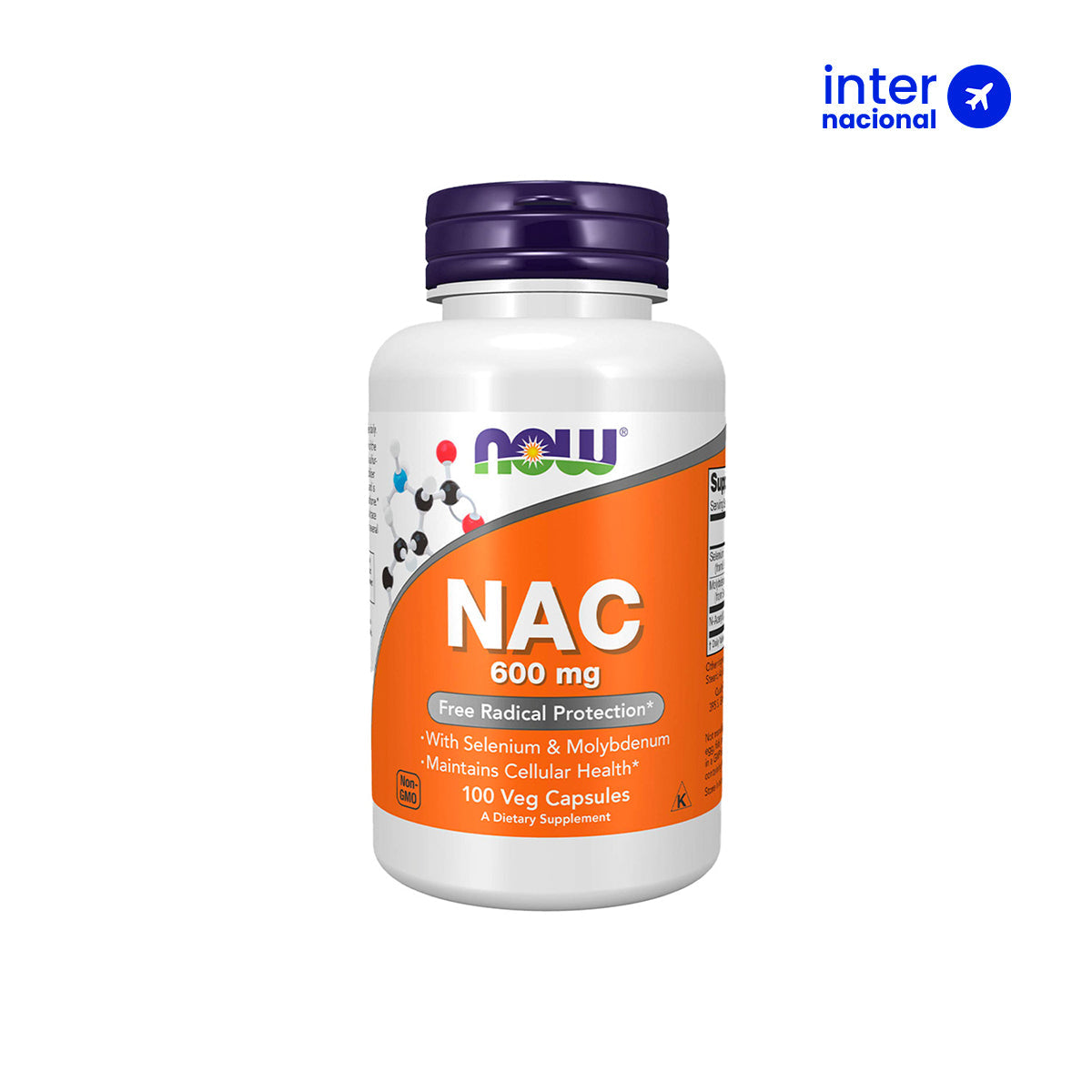 Cápsulas vegetarianas NAC 600 mg - NOW Foods