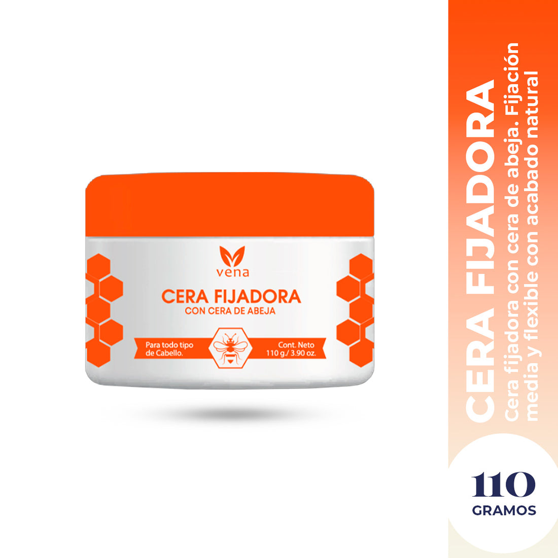 Vena Cera Fijadora con Cera de Abeja 110g | Fijación Flexible