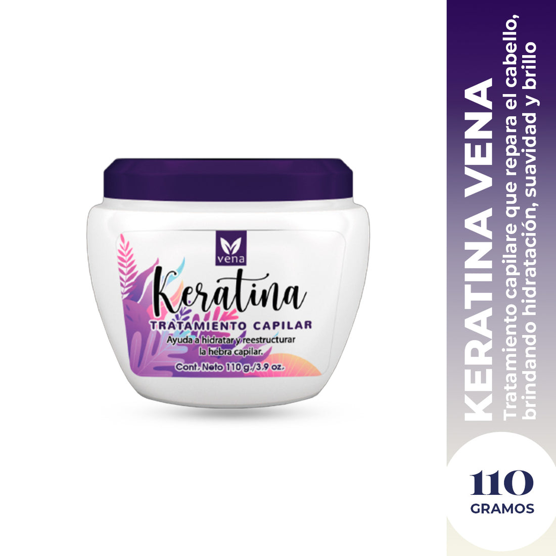 Vena Crema Tratamiento Capilar de Keratina 110g | Antifrizz