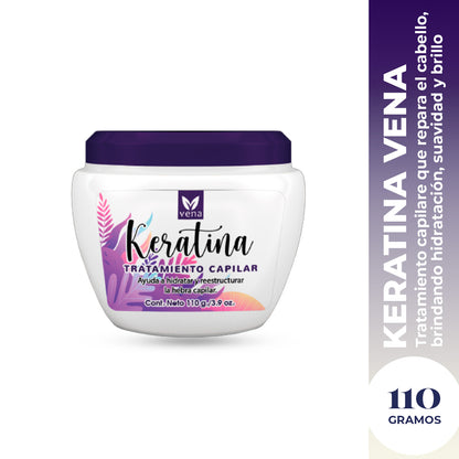 Vena Crema Tratamiento Capilar de Keratina 110g | Antifrizz