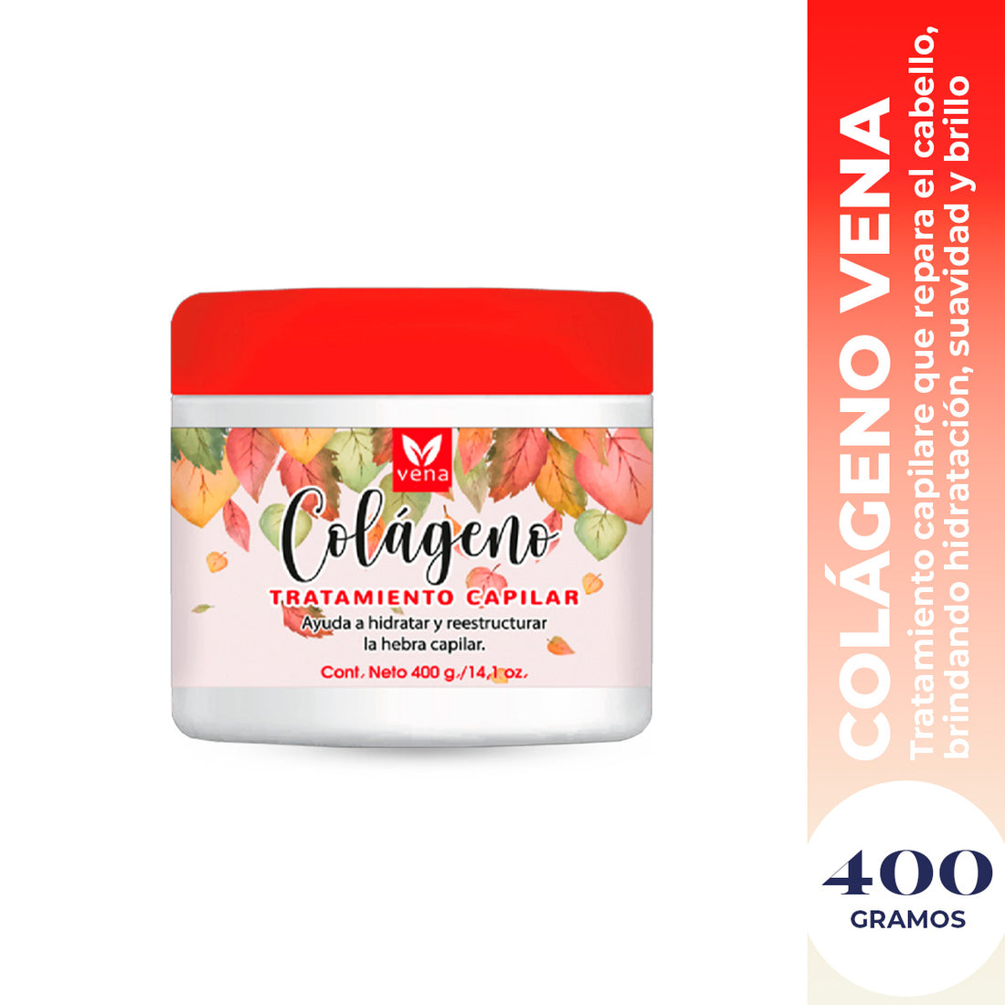 Vena Crema Tratamiento Capilar de Colágeno 400g - Fortalece - Hidrata