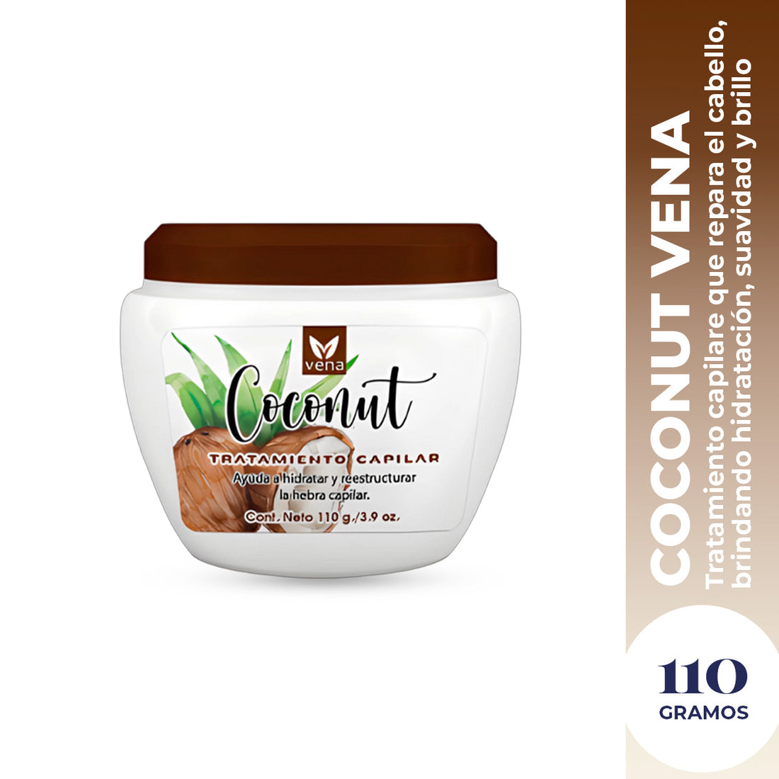 Vena - Crema Tratamiento Capilar de Coconut 110gr - Control del Frizz
