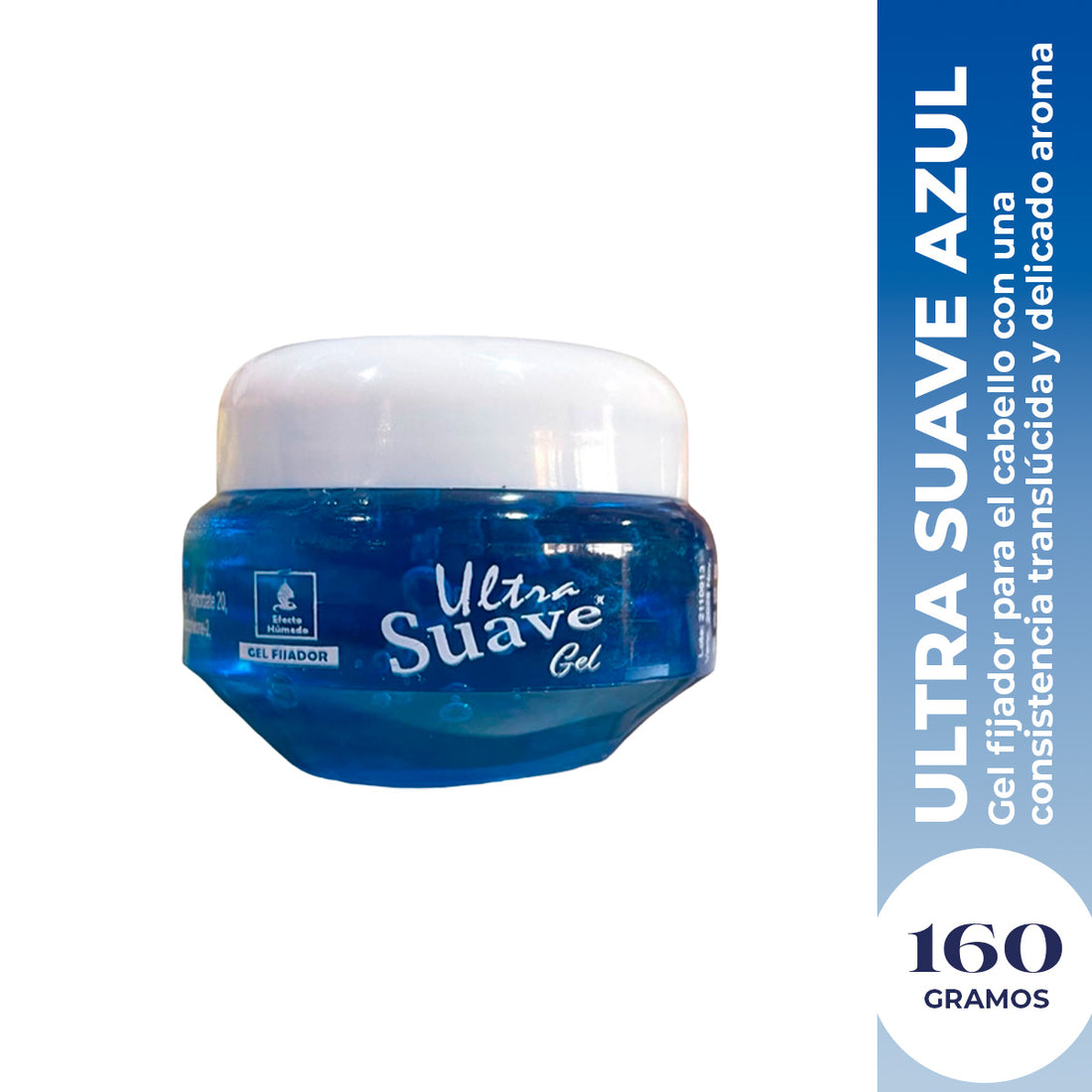 ¡liquidación! Vena Gel Fijador de Cabello – Fijación Ligera y Textura Suave – Azul Ultra Suave 160g