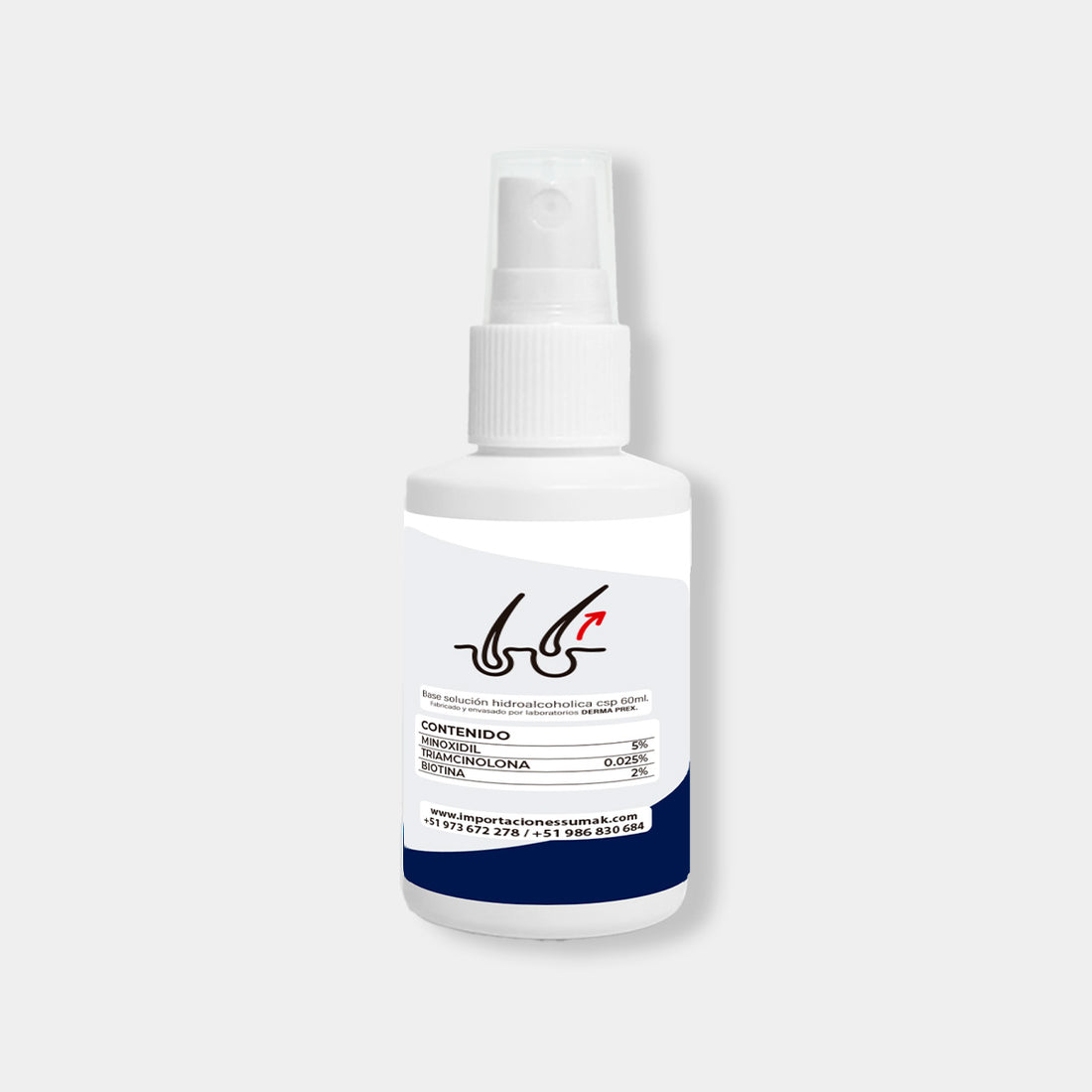 Locion Minoxidil 5% &amp; Biotina 60ml - DermoSumak