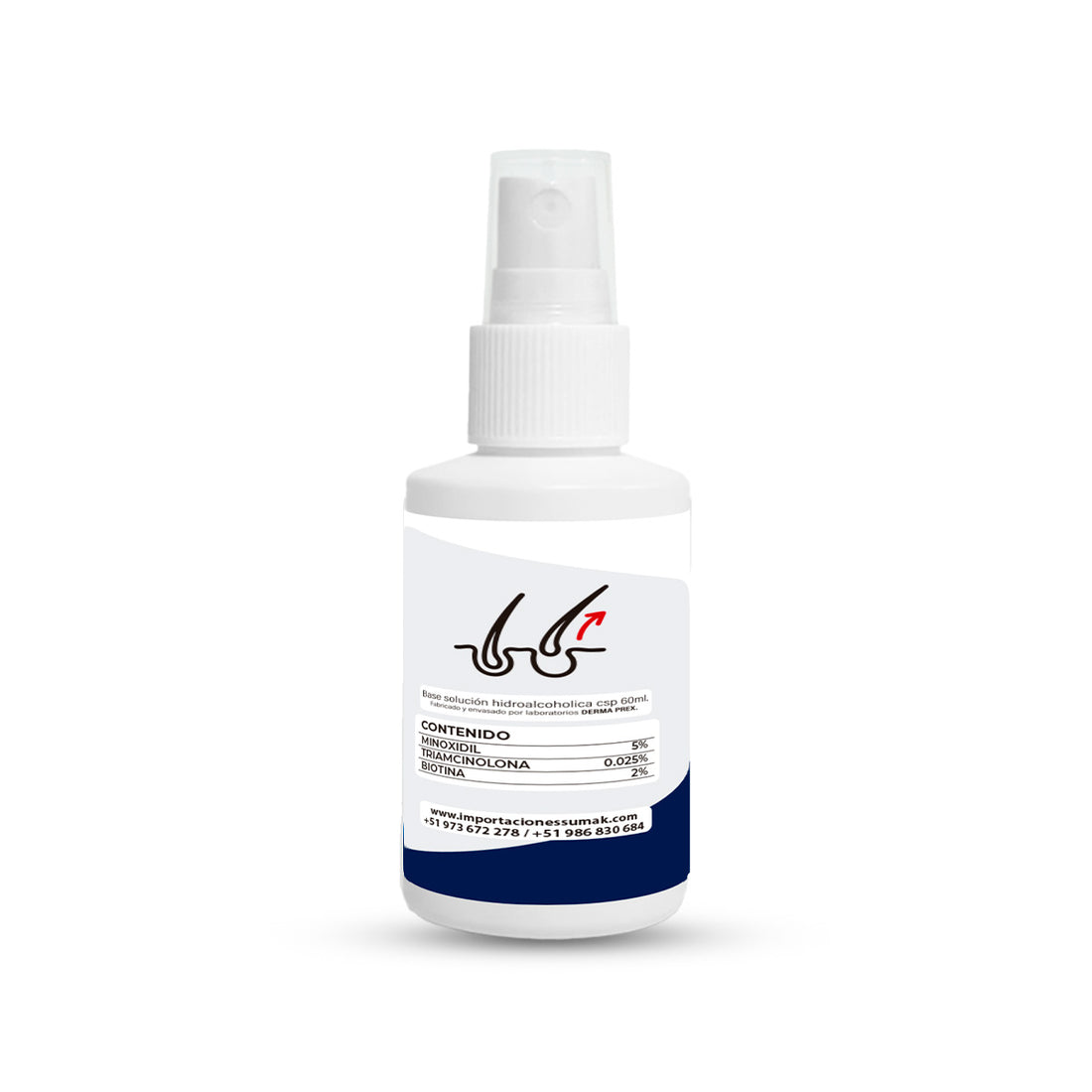 DERMOSUMAK – LOCIÓN CAPILAR – MINOXIDIL 5% &amp; BIOTINA – 60ML
