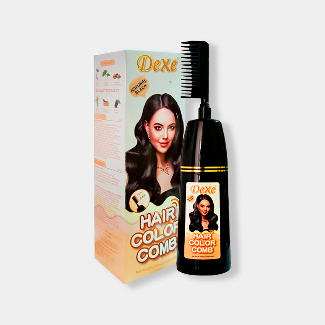 Shampoo Tinte Negro Versión Peine - Dexe 200ml