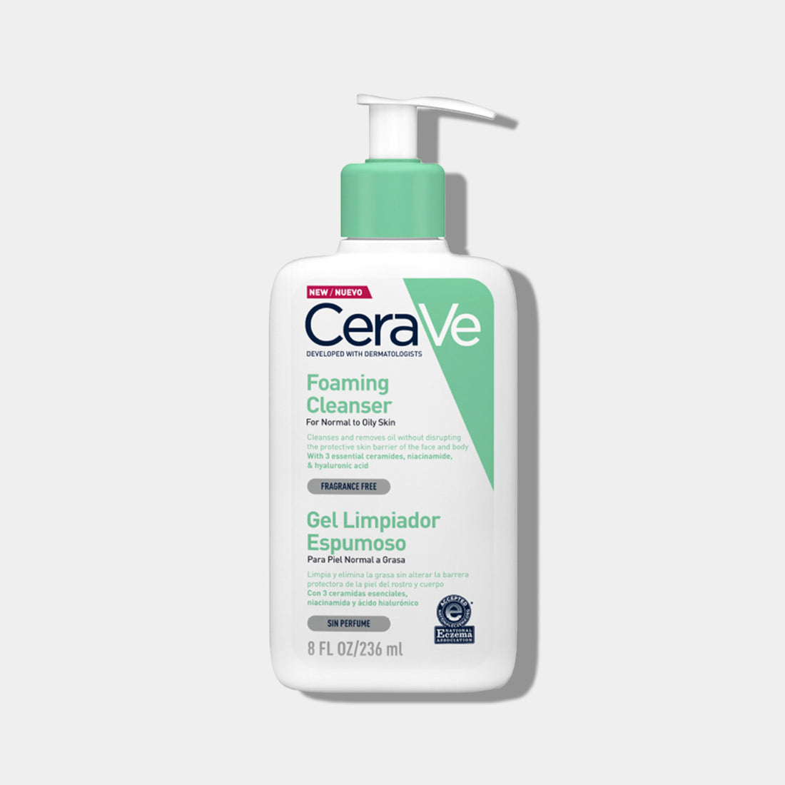 CeraVe Gel Limpiador Espumoso Foaming Cleanser 236ml