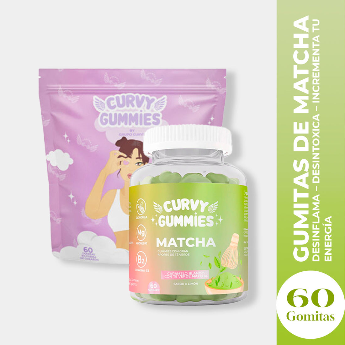 Gomitas de Matcha Curvy Gummies