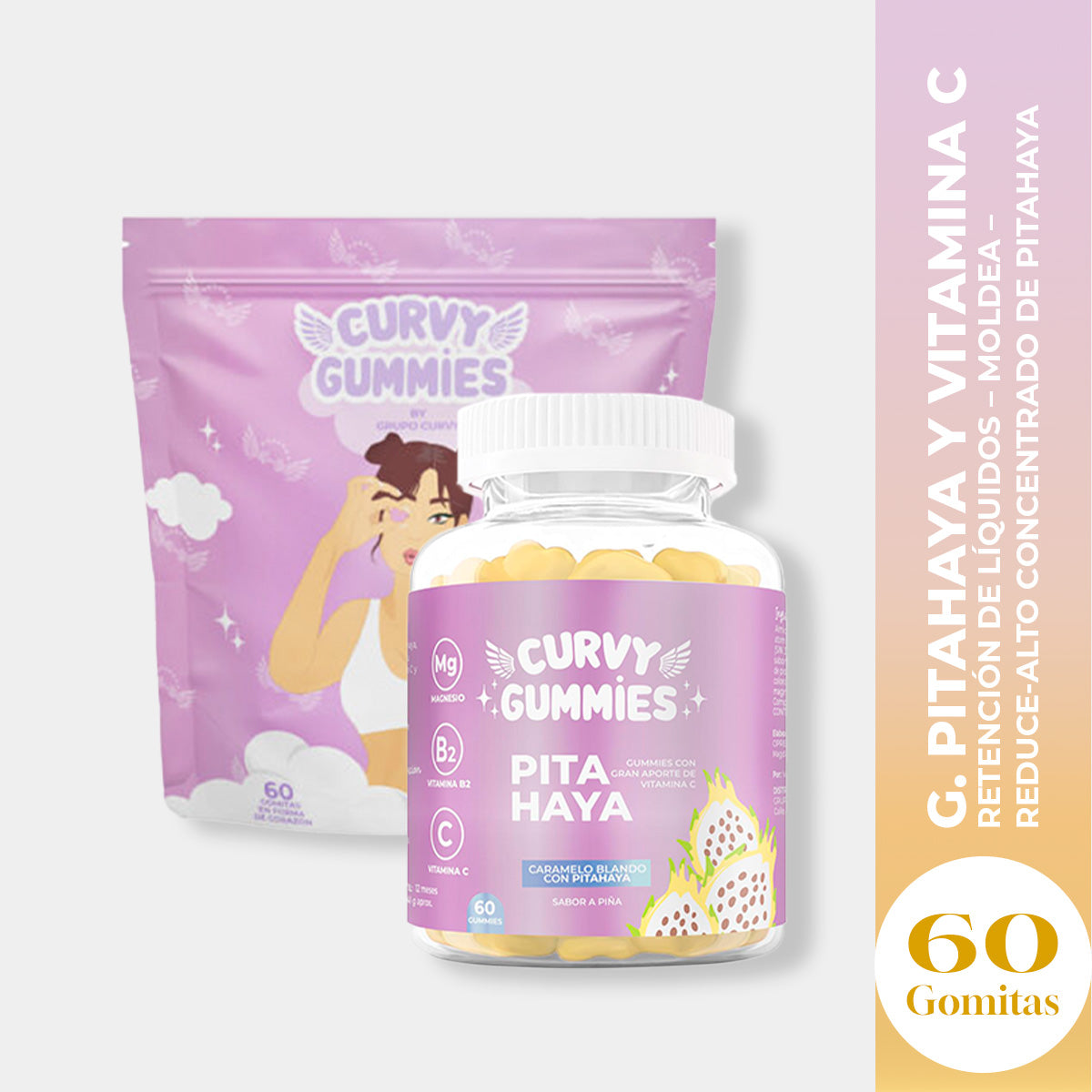 Suplemento PITAHAYA en Gomitas - Curvy Gummies