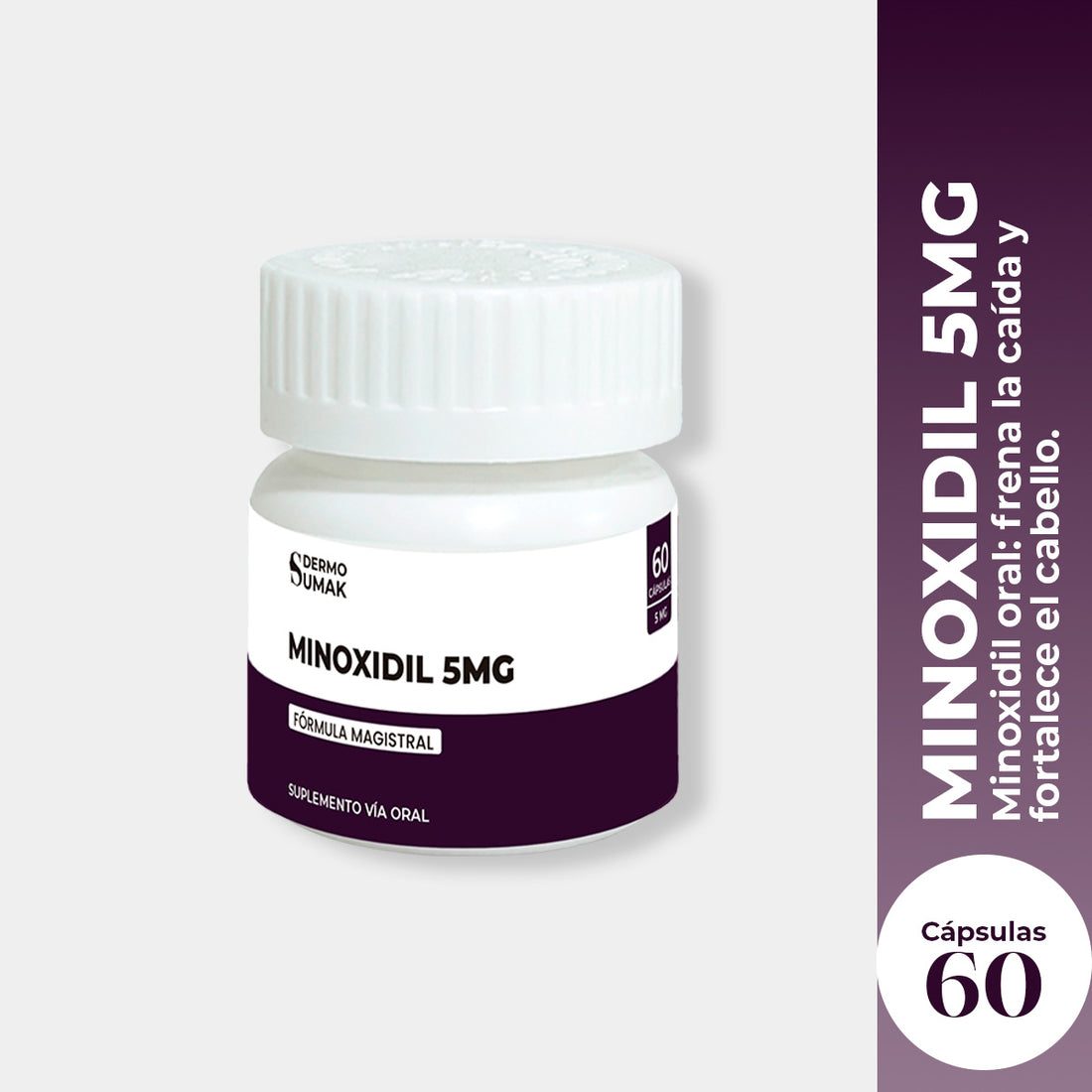 Oferta !!!  MINOXIDIL CAPSULA 5MG -  60 CAPS - Dermo Sumak