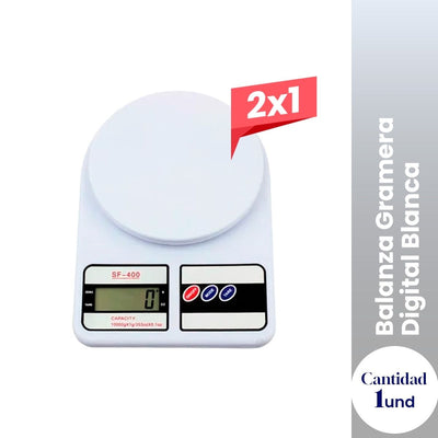 2X1 BALANZA GRAMERA DIGITAL BLANCA