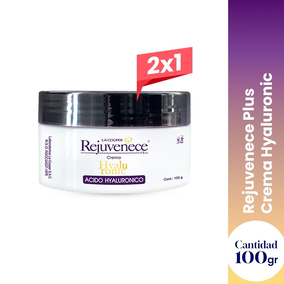 2X1 Rejuvenece Plus Crema Hyalurónic 100gr