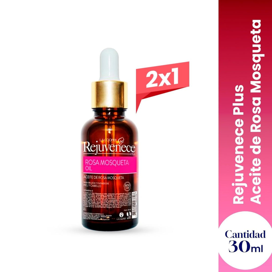 2X1 Aceite De Rosa Mosqueta Rejuvenece Plus 30Ml