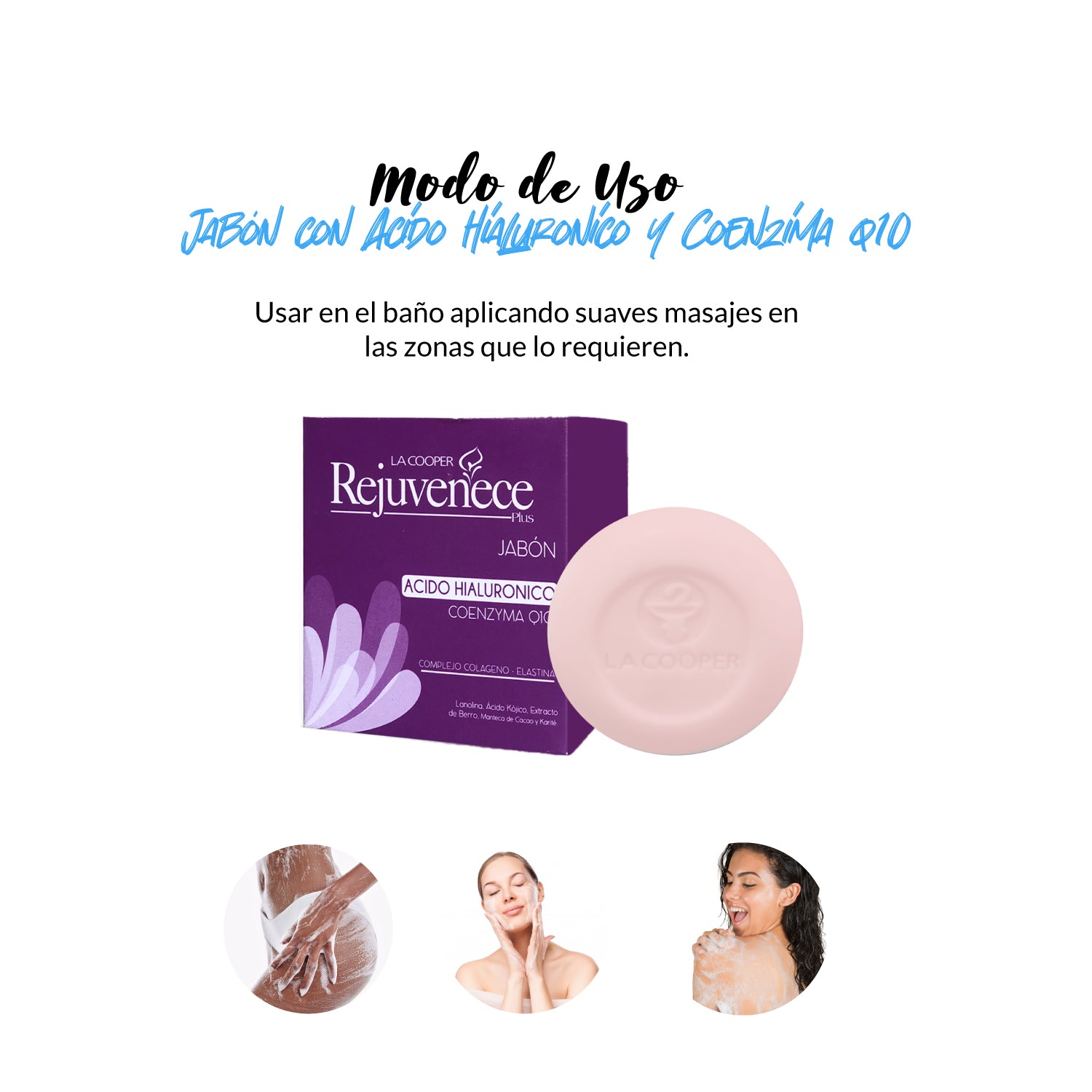 Crema Rejuvenece Hyaluronico 100g + Jabón Acido Hialuronico