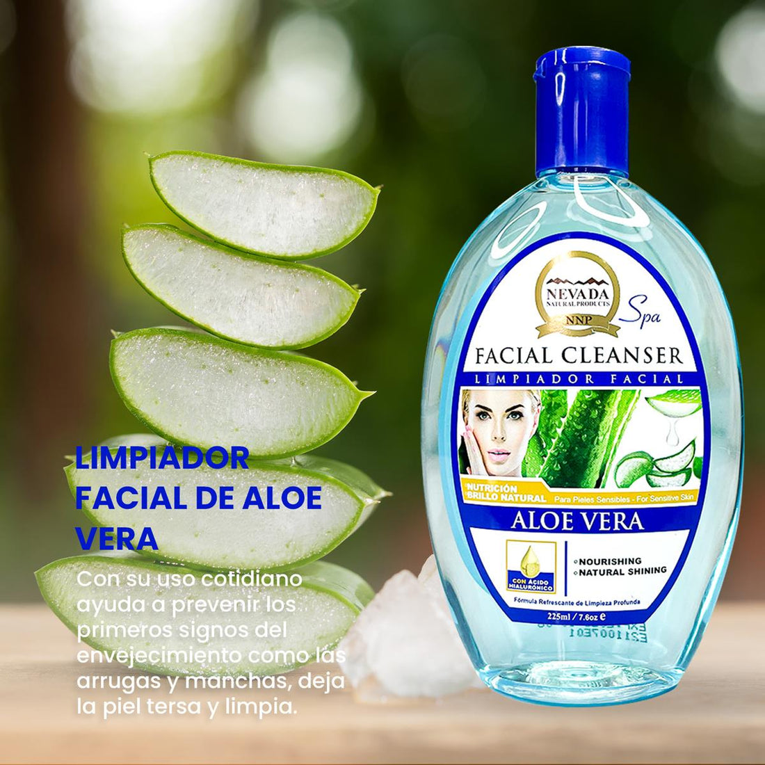 Limpiador facial de aleo vera 225ml - Nevada