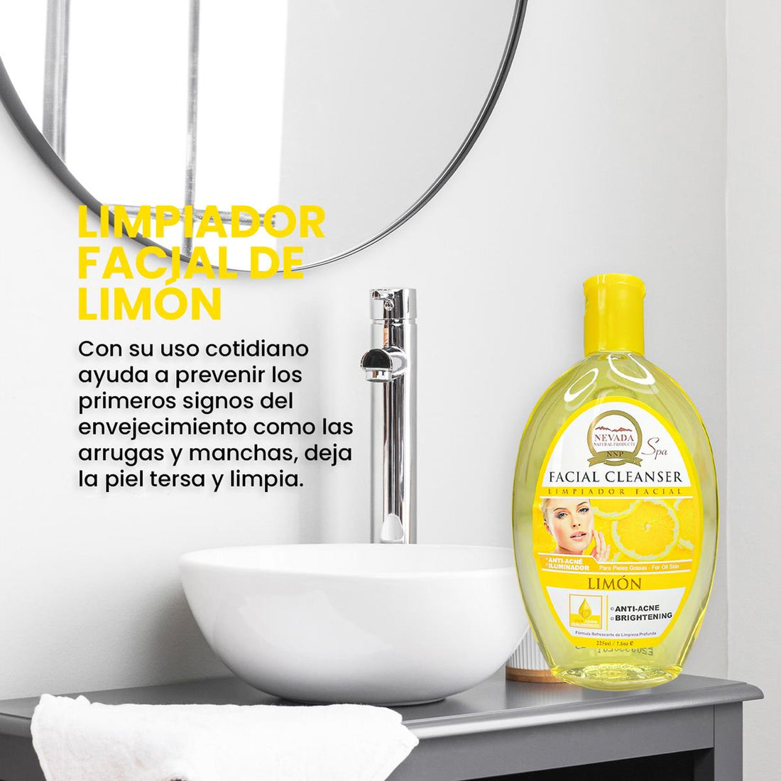 Limpiador facial de limon 225ml - Nevada
