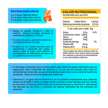 Gomitas para Niños Hierro 130 Gomitas Sottcor