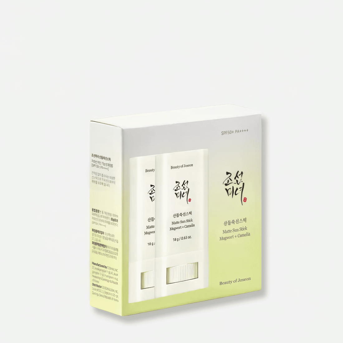 PACK X2 BEAUTY OF JOSEON MATTE SUN STICK: MUGWORT + CAMELIA