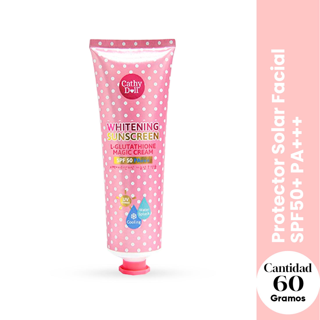 Cathy Doll – Protector Solar Blanqueador –  SPF50 PA+++ 60ml