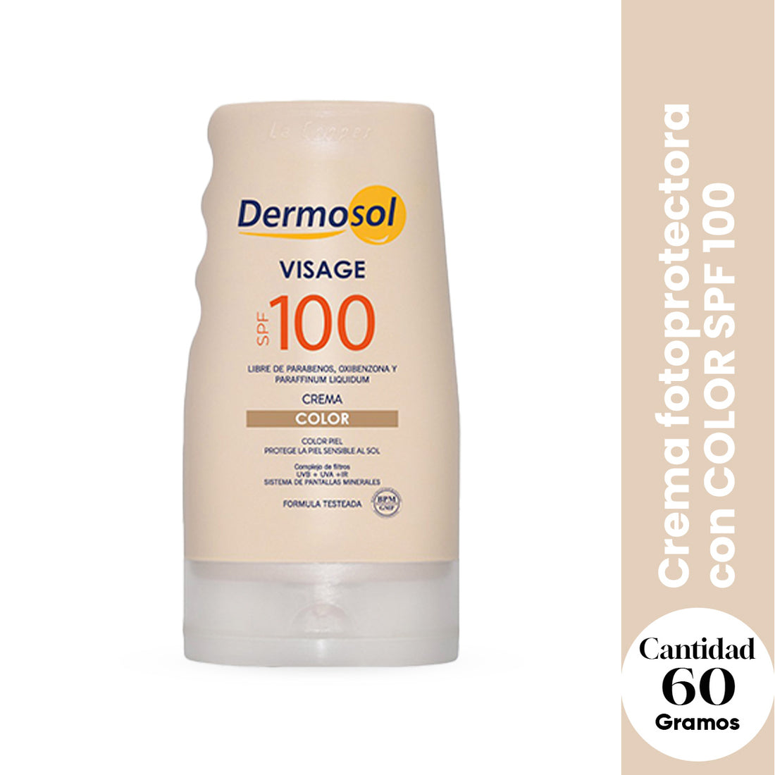 Dermosol Crema fotoprotectora con COLOR SPF 100 – 60g