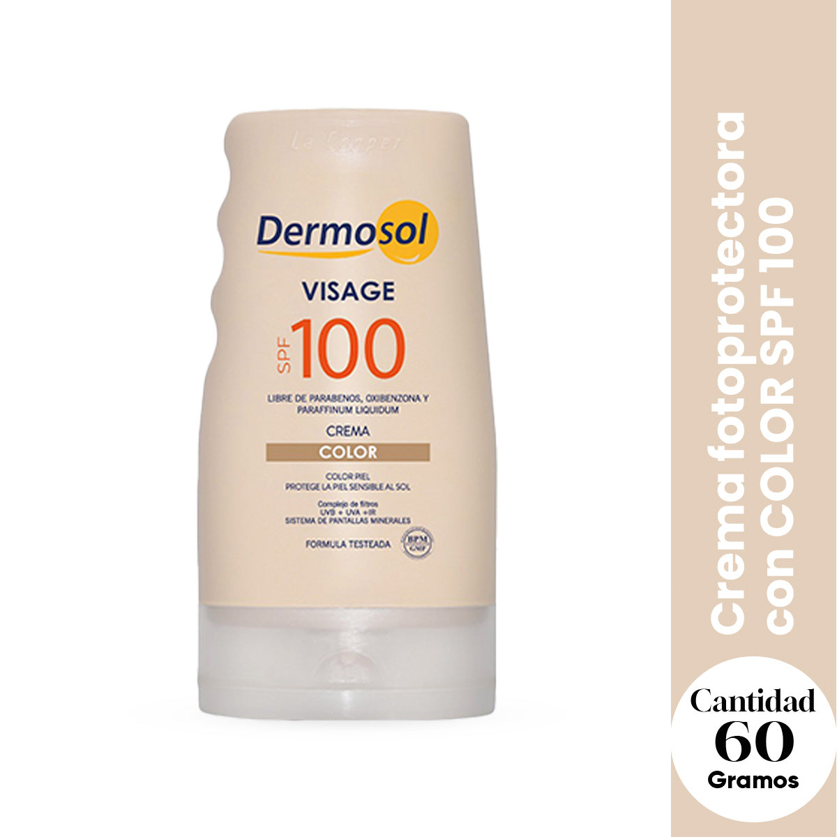 Dermosol Crema fotoprotectora con COLOR SPF 100 – 60g