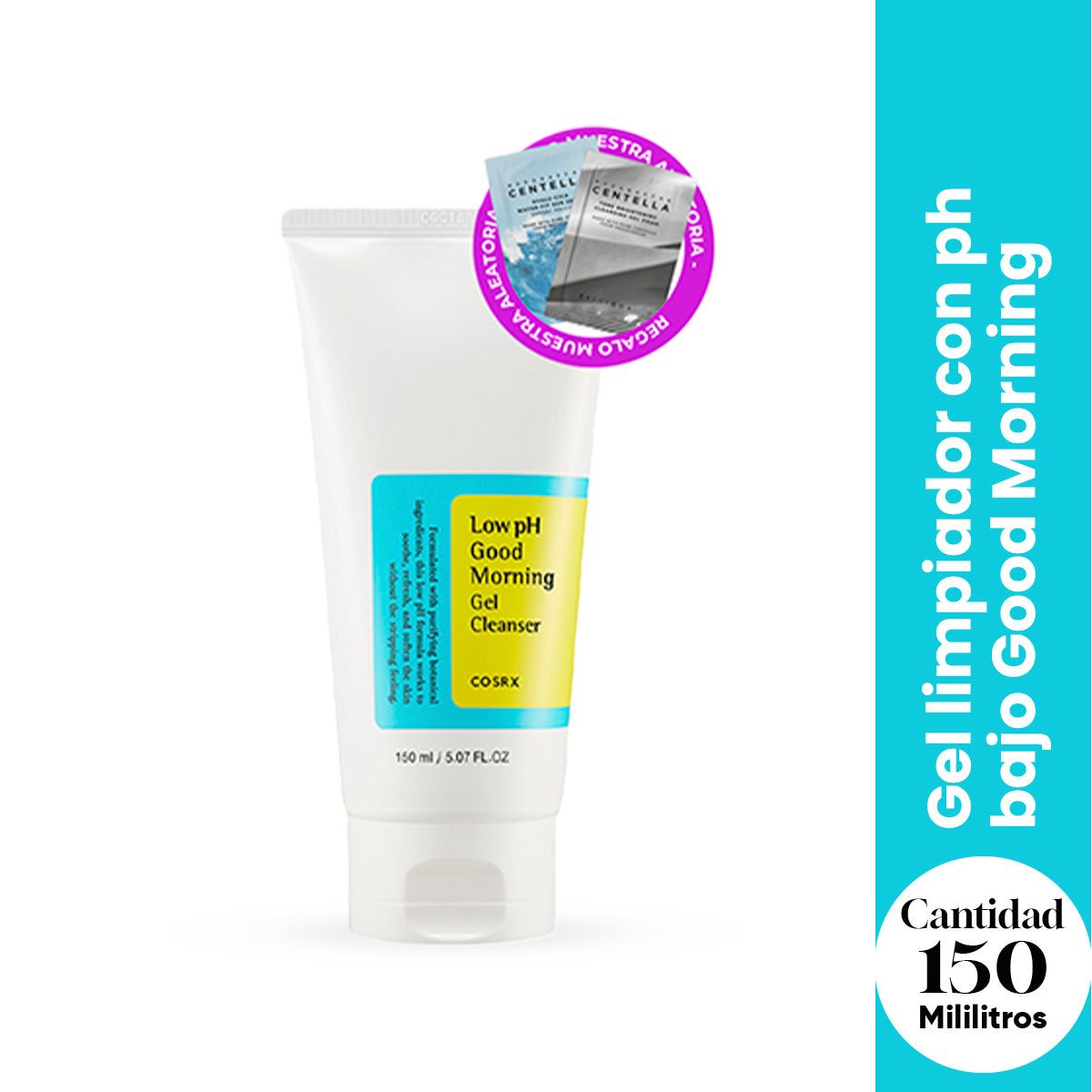 COSRX Limpiador Facial en Gel – pH Bajo Equilibrante – 150ml  + REGALO MINI SACHETS