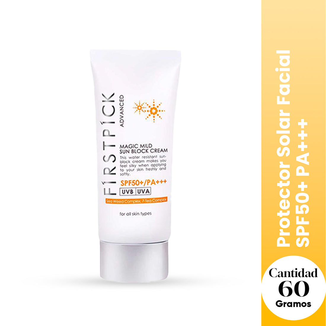 Firstpick Magic Sun Block Cream SPF50+ PA+++ – Protector Solar Facial 60g