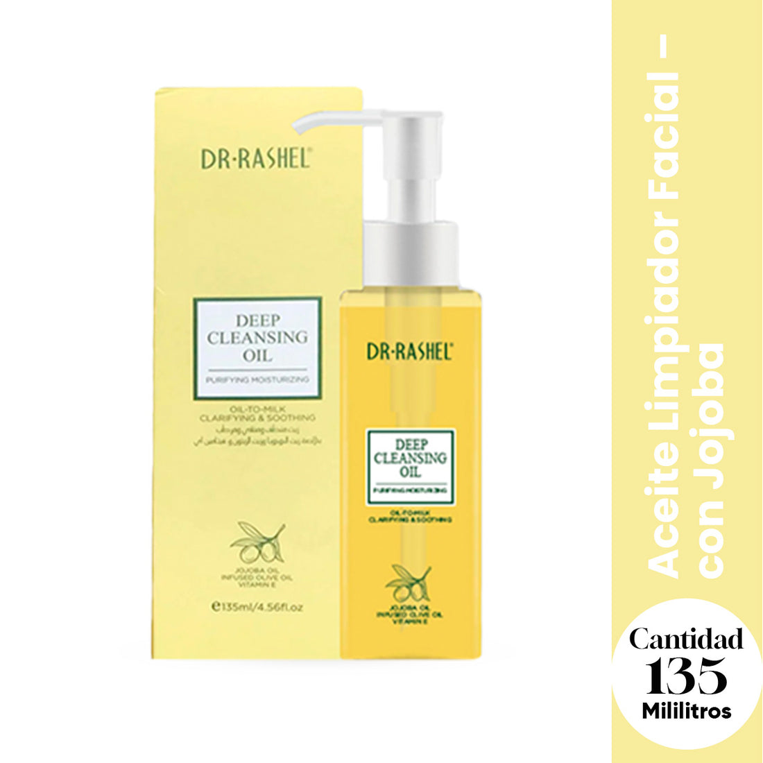 ¡LIQUIDACIÓN! Dr. Rashel Aceite Limpiador Facial – con Jojoba 135ml