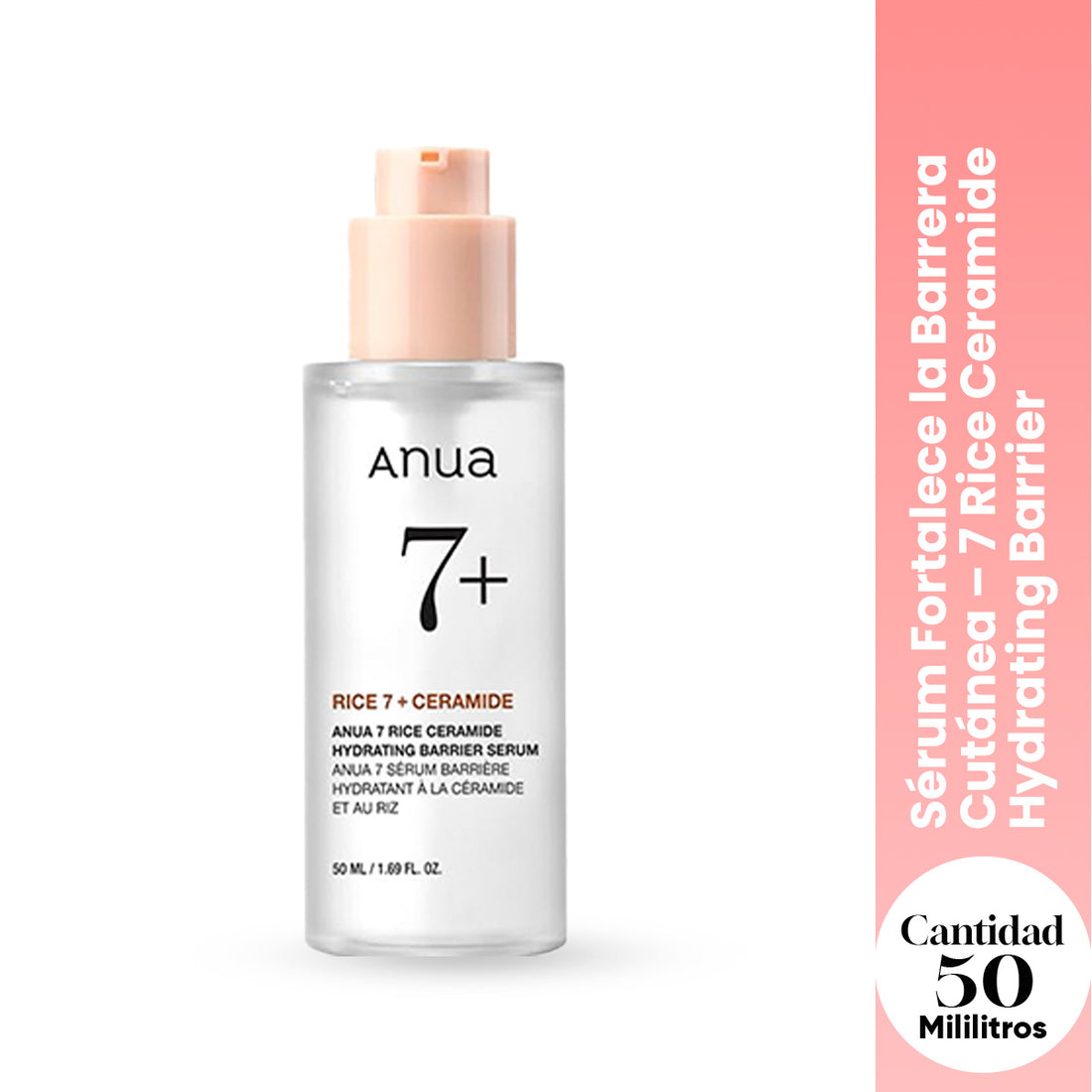 ANUA Sérum Fortalece la Barrera Cutánea – 7 Rice Ceramide Hydrating Barrier 50ml