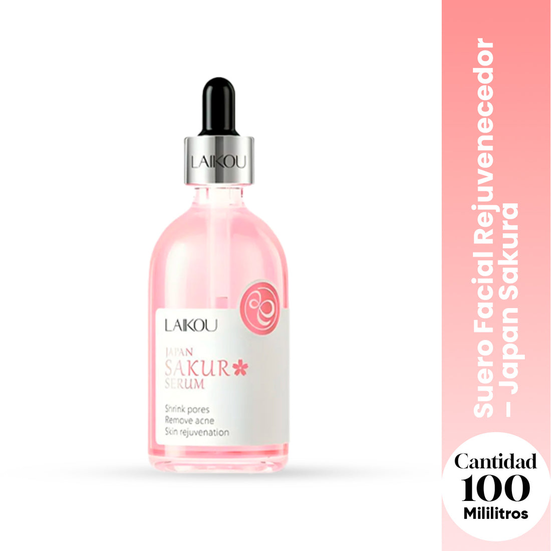 LAIKOU Suero Facial Rejuvenecedor – Control de Grasa – Japan Sakura 100ml