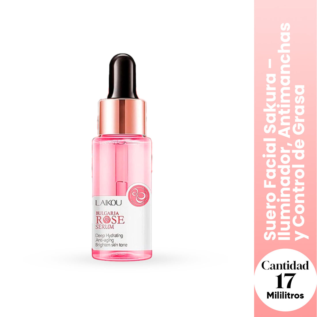 Laikou Suero Facial Sakura – Iluminador, Antimanchas y Control de Grasa – 17ml