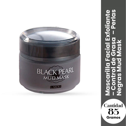 LAIKOU Mascarilla Facial Exfoliante – Control de Grasa  – Perlas Negras Mud Mask 85g