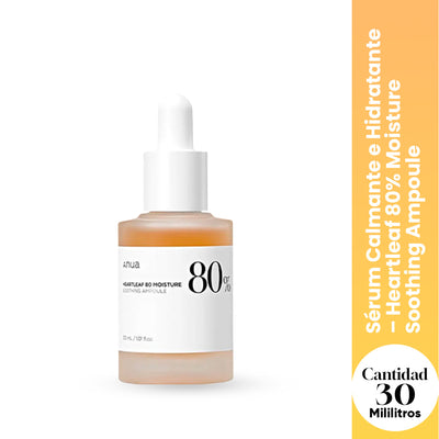 ANUA Sérum Calmante e Hidratante – Heartleaf 80% Moisture Soothing Ampoule 30ml