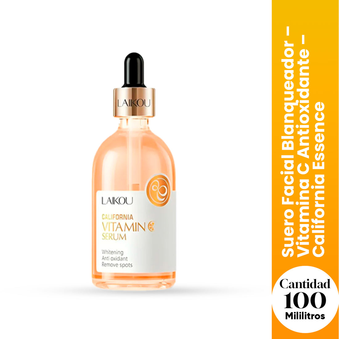 LAIKOU Suero Facial Blanqueador – Vitamina C Antioxidante – California Essence 100ml