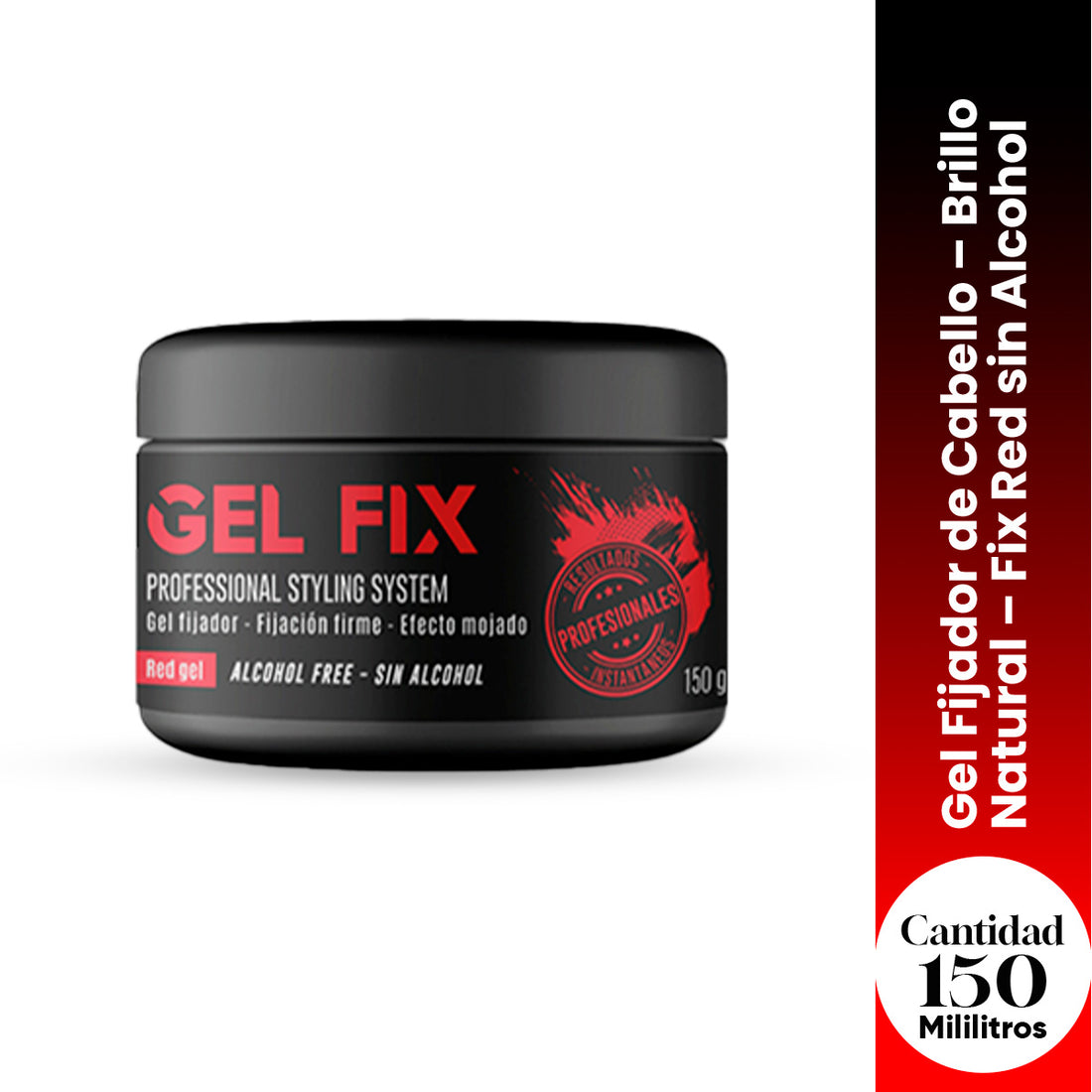 Vena Gel Fijador de Cabello – Fijación Firme y Brillo Natural – Fix Red sin Alcohol 150g