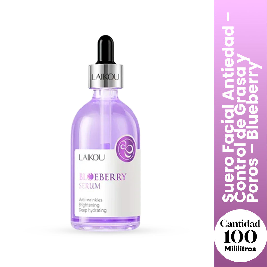 LAIKOU Suero Facial Antiedad – Control de Grasa – Blueberry Serum 100ml