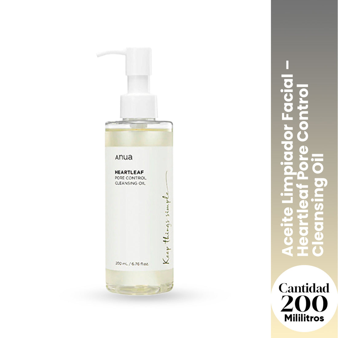 ANUA Aceite Limpiador Facial – Heartleaf Pore Control Cleansing Oil 200ml