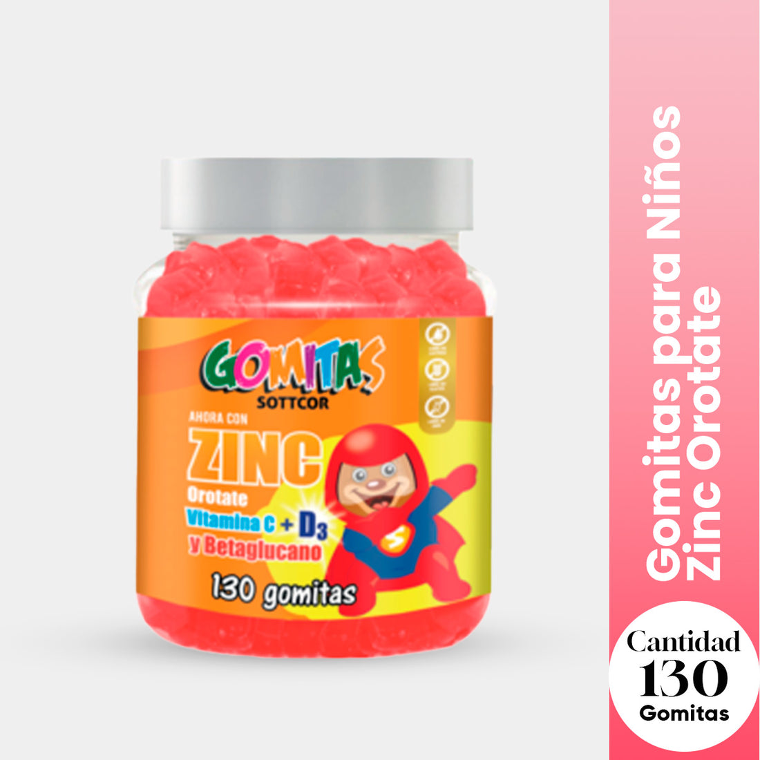 Gomitas para Niños Zinc Orotate 130 Gomitas Sottcor
