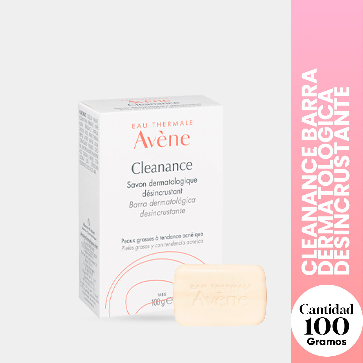 AVENE - Cleanance Barra Dermatológica Desincrustante 100g - ANTI ACNE