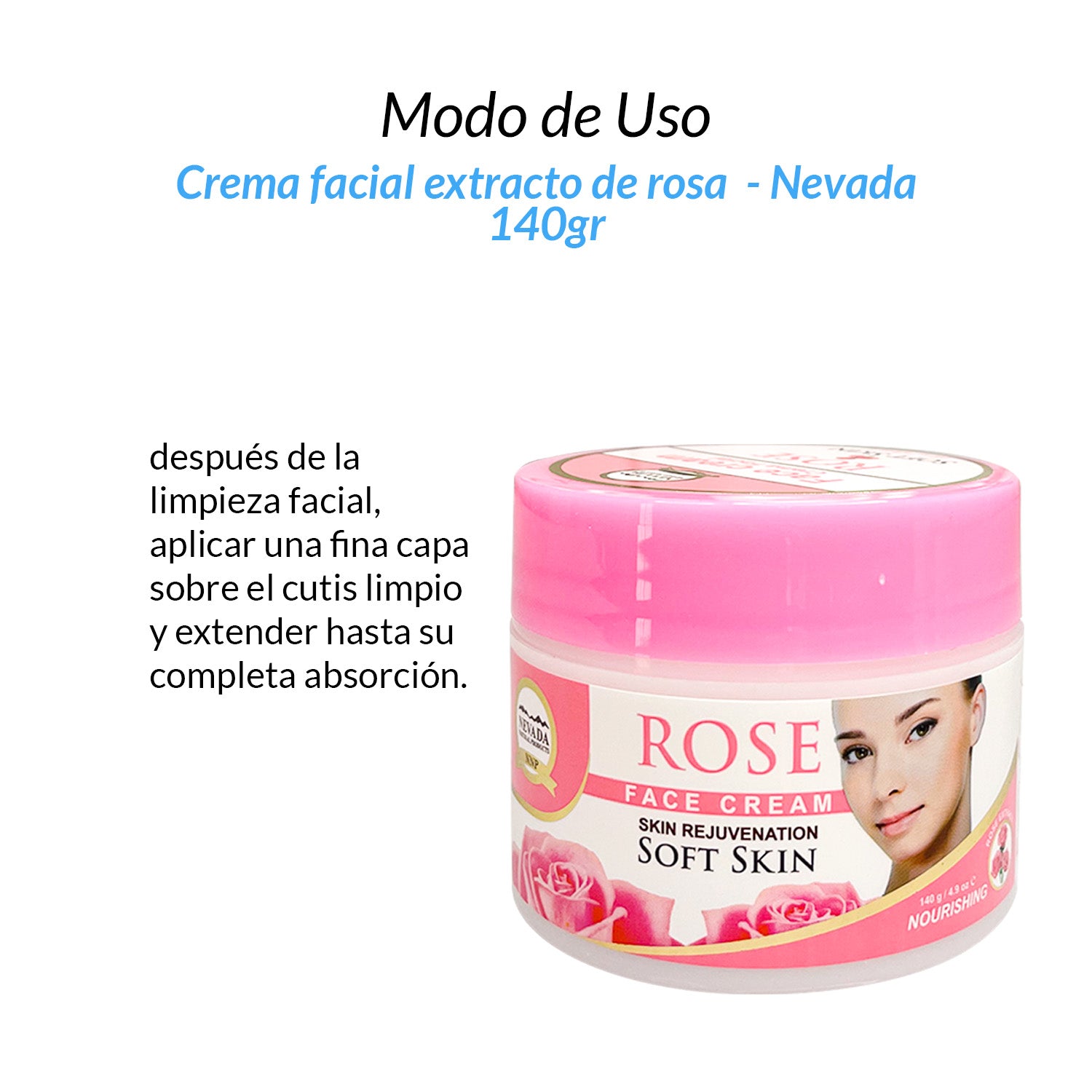 Combo de Rosas Exfoliante - Fruit of the wokali + Limpiador y crema facial - Nevada