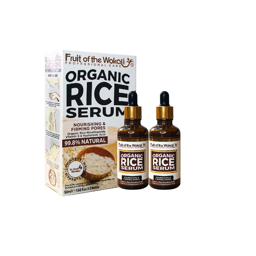 FRUIT OF THE WOKALI – TRATAMIENTO ILUMINADOR – SERUM DE ARROZ ORGÁNICO x2 BOTELLAS – 50ML
